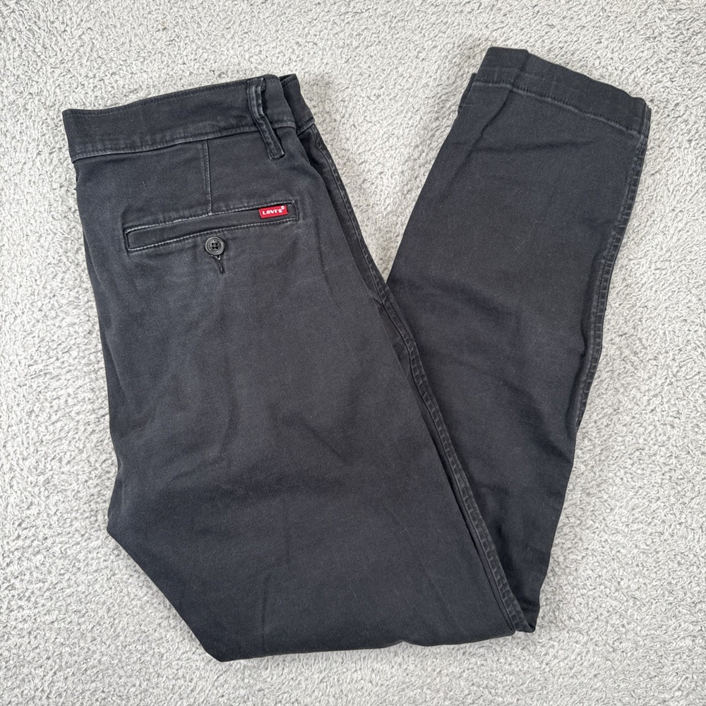 Levis Pants Mens 29x30 (fit 31x28) Black Stretch XX Chino‎ Standard Taper Casual